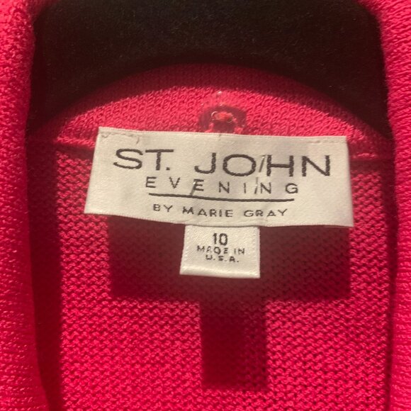 St. John Knit Size 10 Hot Pink Blazer - Picture 2 of 2